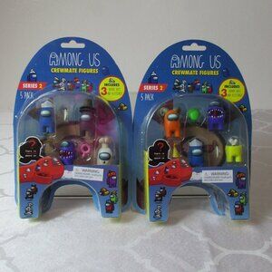 Among Us Series 2 Crewmate Figures 5-Pack Blister 3 Hidden‎ Hats for 3+ Ages